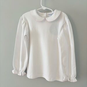 Little English NWT Girl’s Peter Pan Blouse Long-Sleeve Top Ruffle Collar Pink